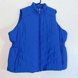 Indigo | Royal Blue Lightly Puffed Vest // 3X